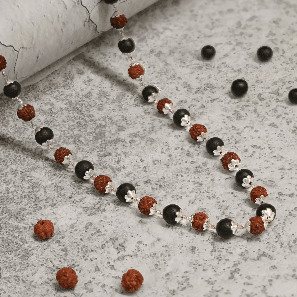 Handcrafted Rudraksha and gemstone bracelets